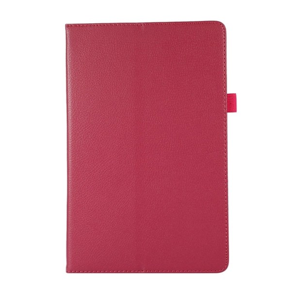 Foldbart etui med Lichi-tekstur til Lenovo Tab M10 Plus (Gen 3) - Mørkeblå Pink