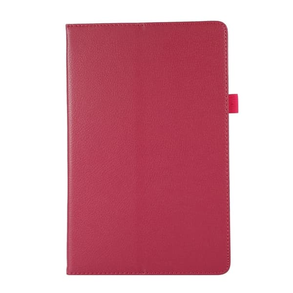 Vikbart fodral med Lichi-textur för Lenovo Tab M10 Plus (Gen 3) - Mörkblå Rosa