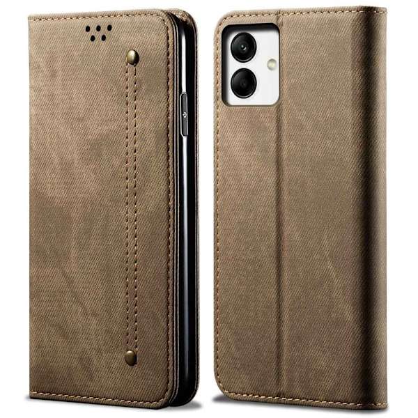Jeans Samsung Galaxy A04 Flip Etui - Khaki Brown