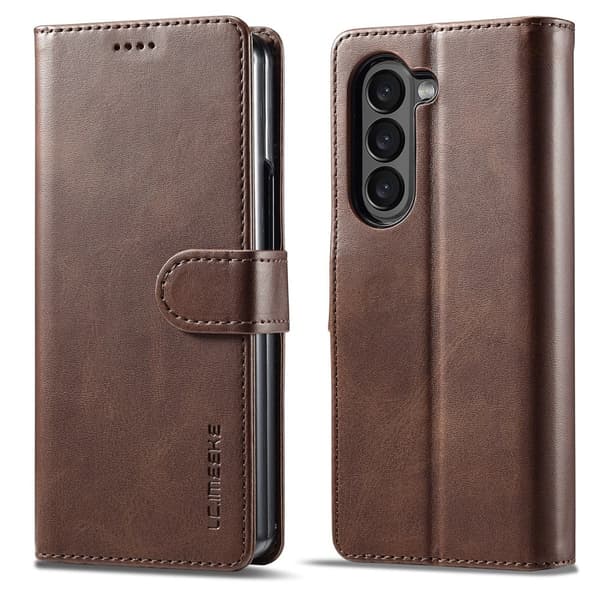 LC.IMEEKE Samsung Galaxy Z Fold5 Flip Etui - Brun Brown