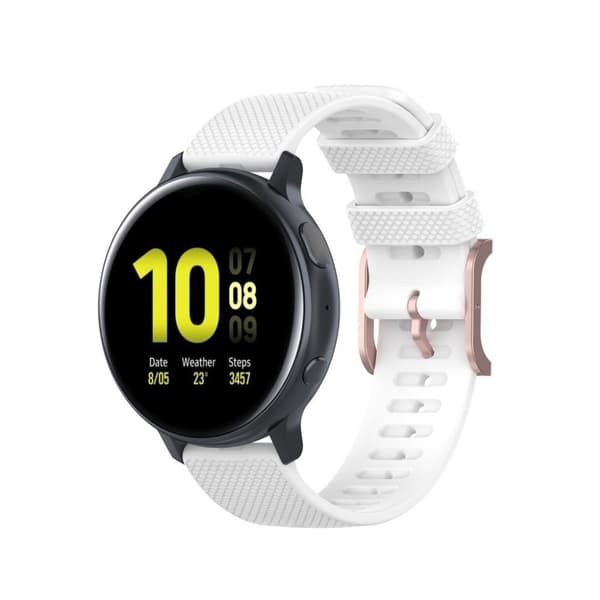 Silikoninen ranneke Samsung Galaxy Watch 3 (41mm) / Active - Valkoinen Transparent