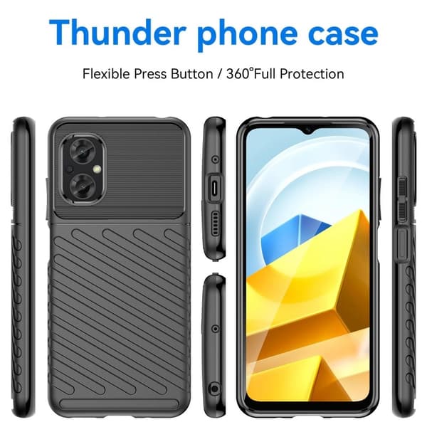 Thunder Xiaomi Poco M4 5G skal - Svart Svart