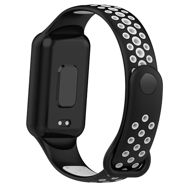 Amazfit Band 7 klockarmband i silikon med dubbla färger - Svart / Grå Silvergrå