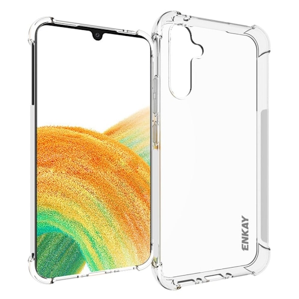 ENKAY genomskinligt droppsäkert fodral för Samsung Galaxy A34 5G Transparent