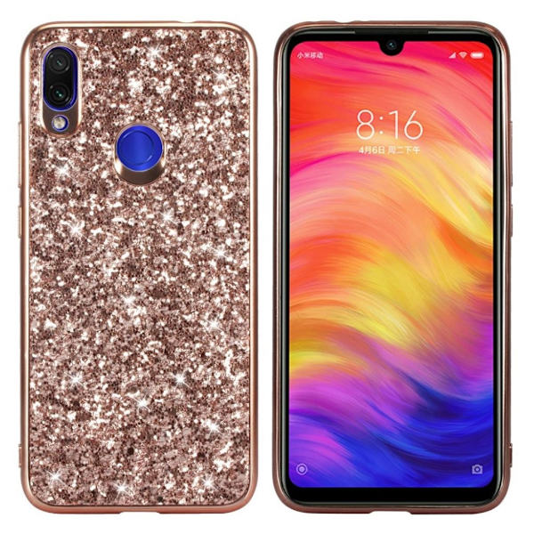 Glitter Xiaomi redmi Note 7 / Note 7 Pro / Note 7S etui - Rose Gold Pink