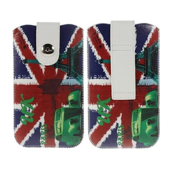 Undset (UK Flag - Eiffel tårn) iPhone 6 Plus Lær Flipp Case Multicolor