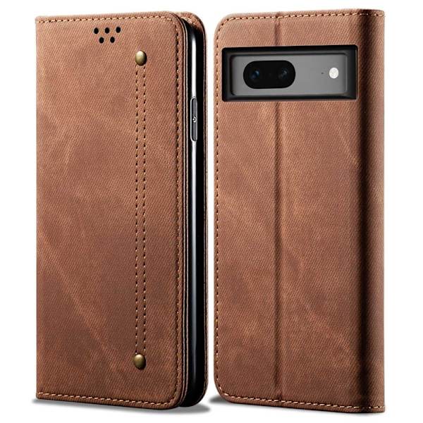 Jeans Google Pixel 7 Läppäkotelo - Kahvi Brown