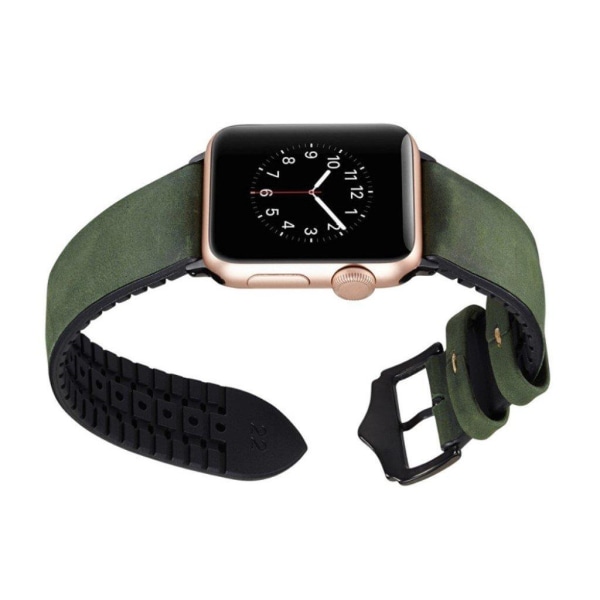 Apple Watch Series 4 40mm leather coated watch band - Green Grön