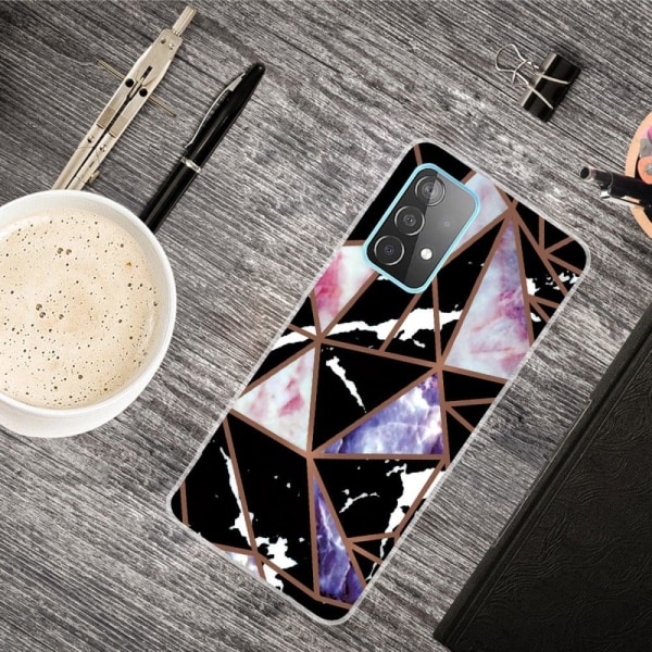 Marble Samsung Galaxy A33 5G Suojakotelo - Musta / Rose / Sininen Multicolor