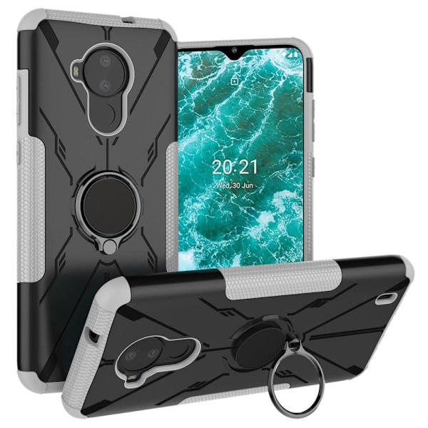 Kickstand-cover med magnetisk plade til Nokia C30 - Hvid White