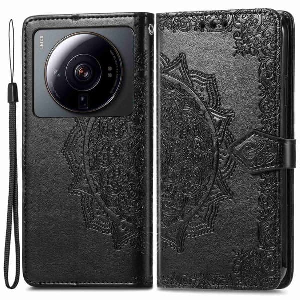 Mandala Xiaomi 12s Ultra Flippetui - Svart Black