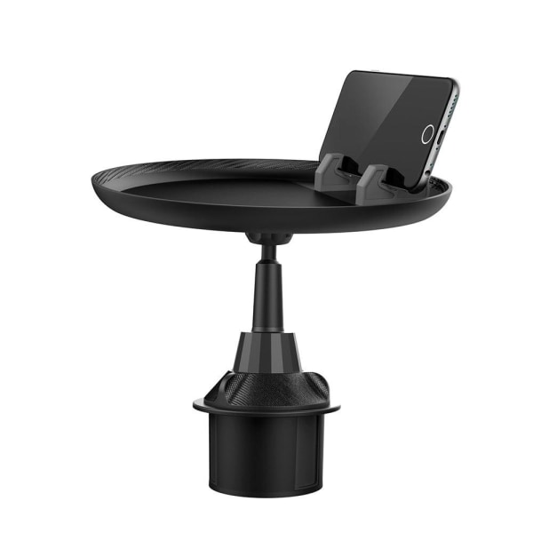 HS-P05 Universal short style rotatable car mount phone + meal tr Black
