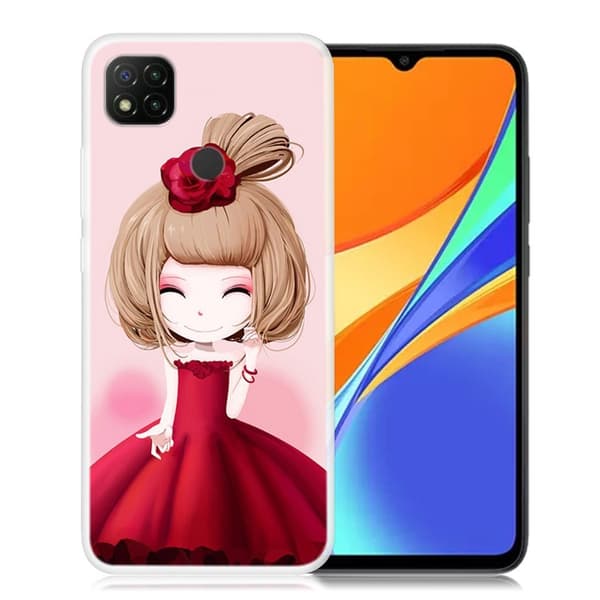 Deco Xiaomi Redmi 9C Etui - Nydelig Jente Red