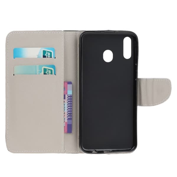 Samsung Galaxy A40 Kryss Tekstur Læretui - Do Not Touch My Phone Multicolor