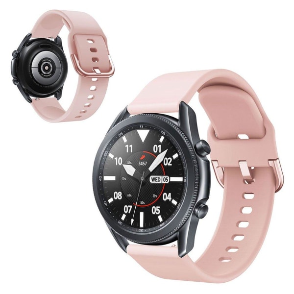 Samsung Galaxy Watch 3 (45mm) yksinkertainen silikoninen ranneke - Pinkki Pink