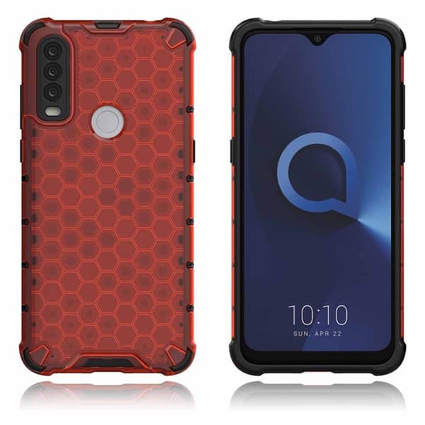 Bofink Honeycomb Alcatel 1s (2020) Suojakotelo - Punainen Red