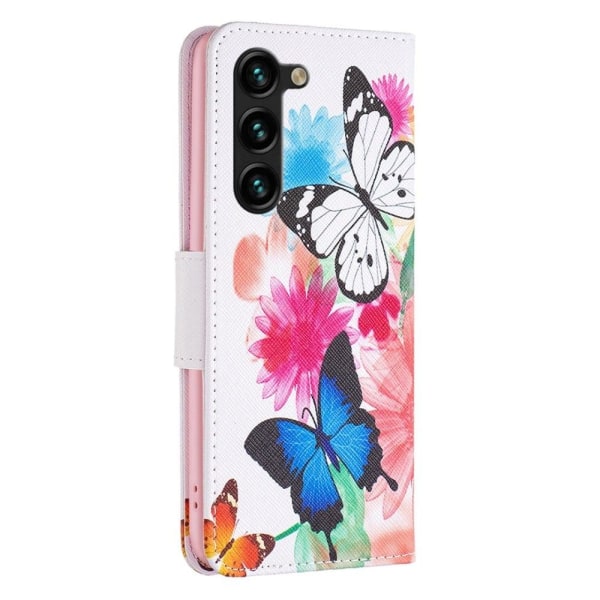 Wonderland Samsung Galaxy S23 Plus Flip Etui - To Sommerfugle Multicolor