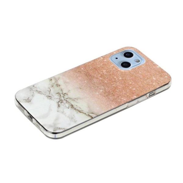 Marble design iPhone 13 cover - Rosaguld / Hvid Multicolor