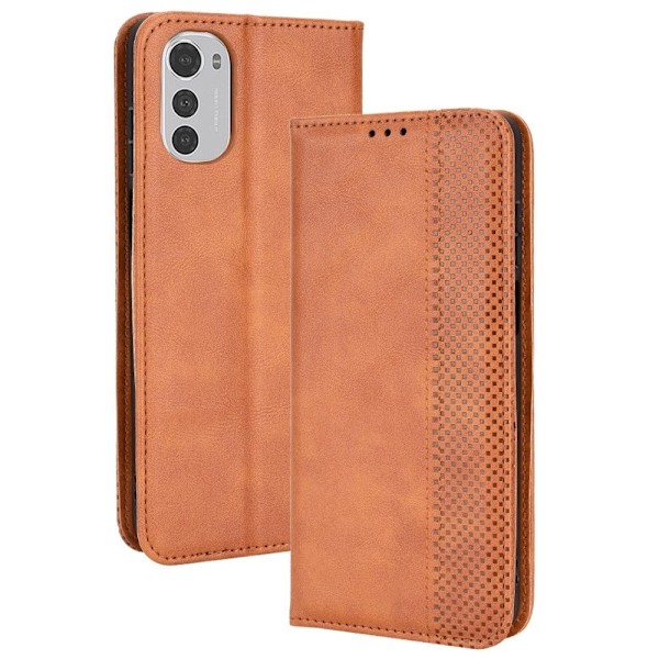 Bofink Vintage läder Motorola Moto E32s / Motorola Moto E32 fodral - Brun Brun