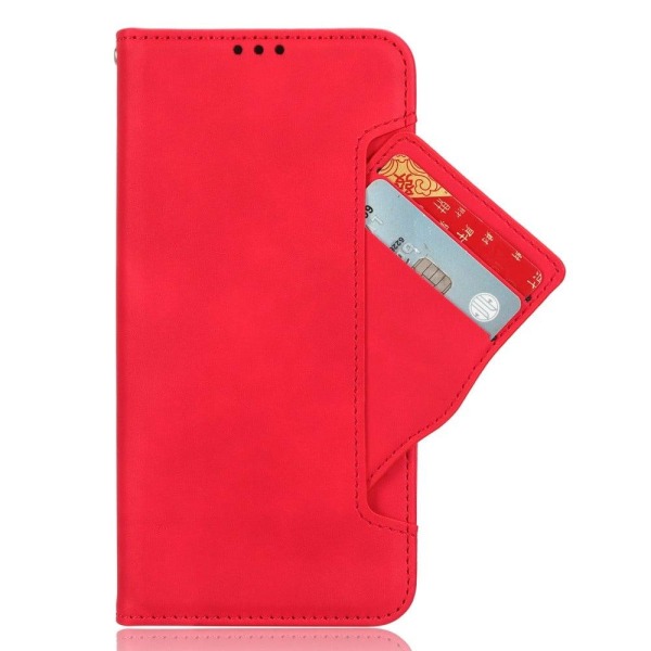 Modernt Samsung Galaxy A14 fodral med plånbok - Röd Röd