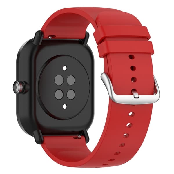 20mm Amazfit GTS 3 silikonikellon hihna - Punainen Red