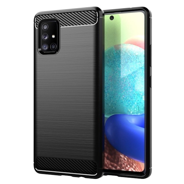 Carbon Flex Etui Samsung Galaxy A71 5G - Sort Black