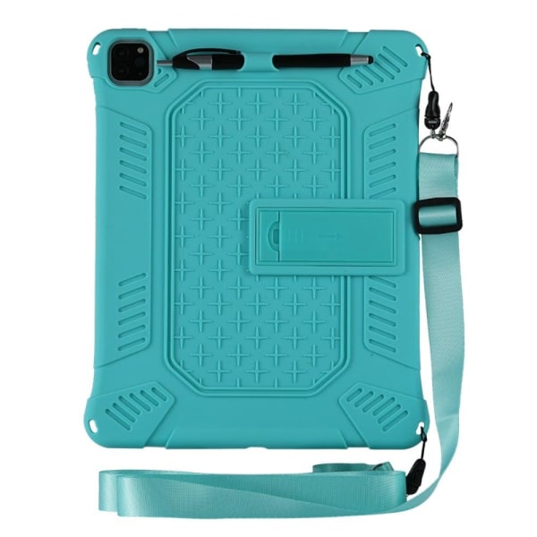 iPad Pro 12.9 (2021) / (2020) / (2018) silicone cover with strap Green