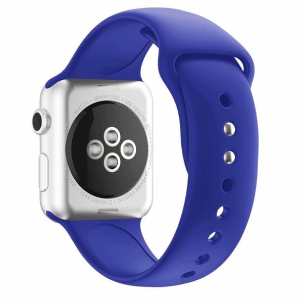 Apple Watch Series 4 40 mm klockarmband i silikon med dubbla stift - Marinblå Blå