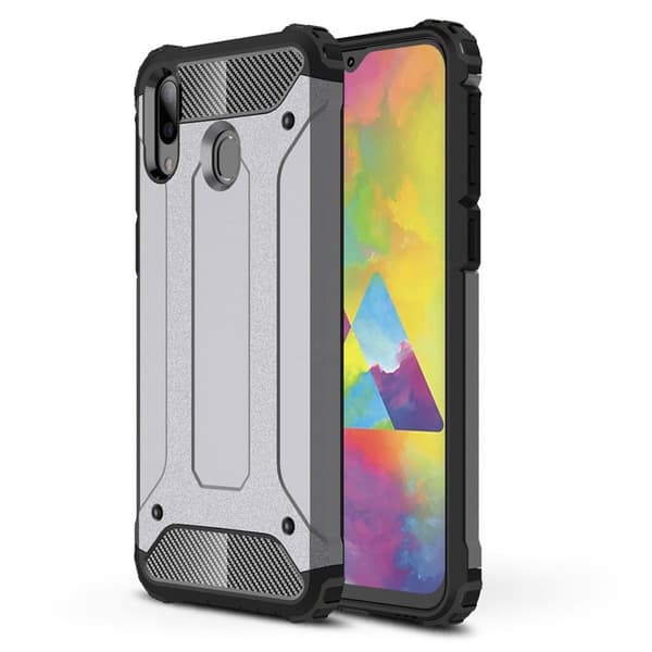 Armour Guard Samsung Galaxy M20 deksel - Grå Silver grey