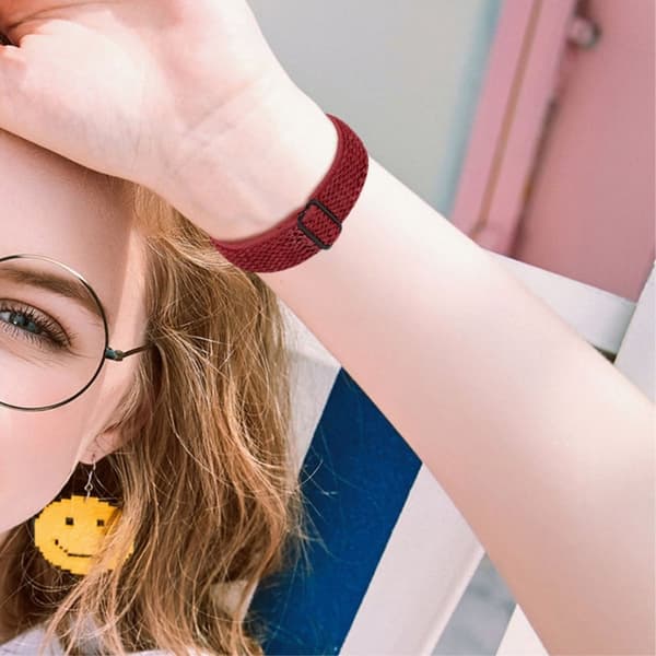 Samsung Galaxy Watch 3 (45mm) / (46mm) elastisk urrem med justerbart spænde - Rød Red