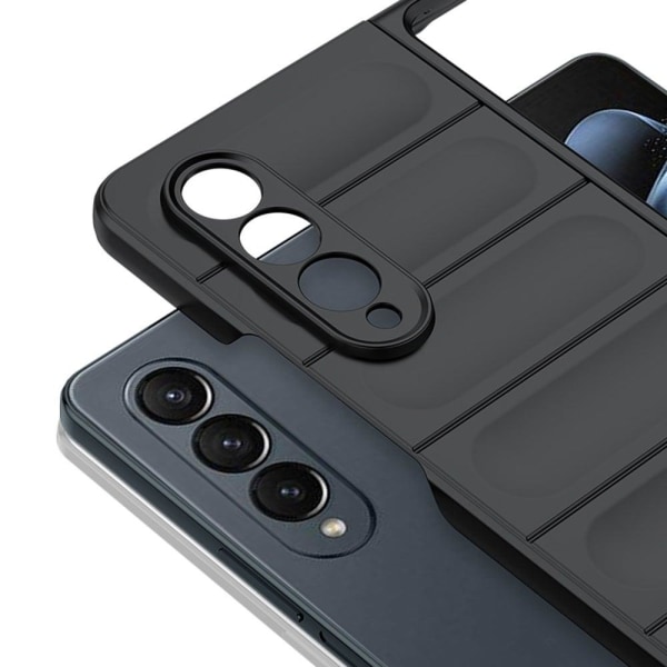 Blødt grebsformet Samsung Galaxy Z Fold4 cover - Sort Black