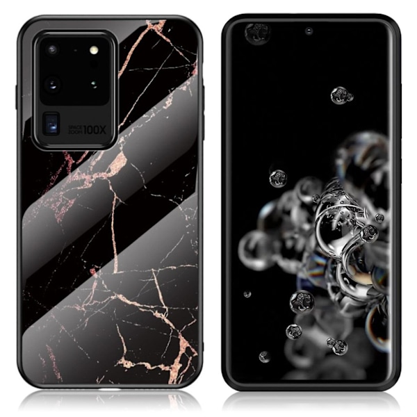 Fantasy Marmor Samsung Galaxy S20 Ultra skal - Svart/Guld Svart