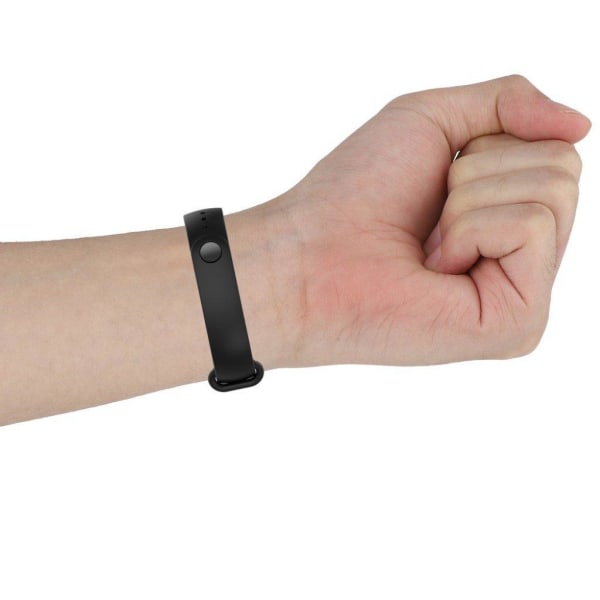 Xiaomi Mi Smart Band 6 / 5 glossy silicone watch band - Black Svart