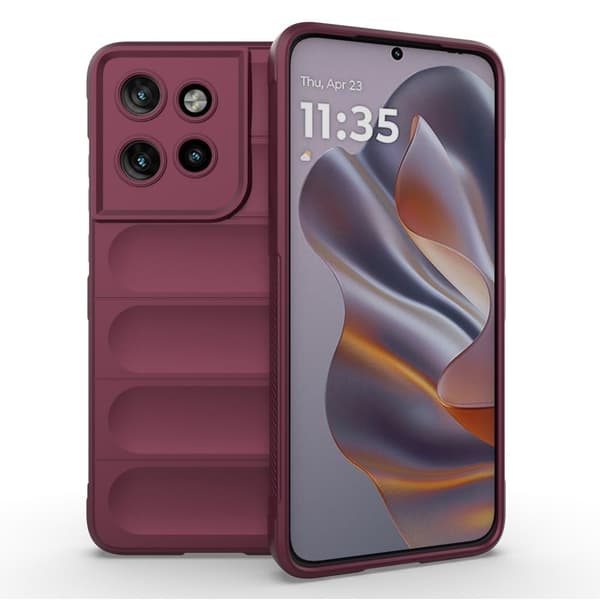 Mjukt greppformat Motorola Edge 50 Neo skal - Vinröd Röd