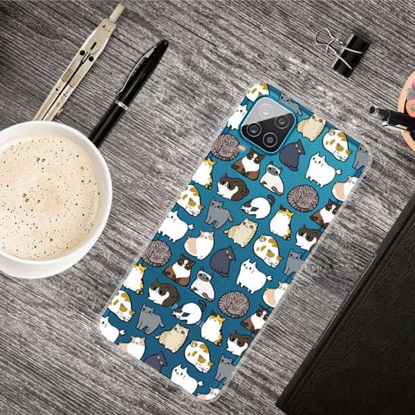 Deco Samsung Galaxy A12 5G Etui - Søte Katter Multicolor
