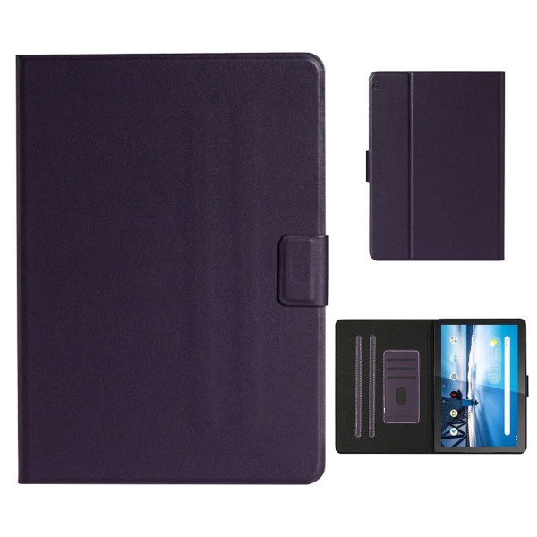 Lenovo Tab M10 simple themed leather case - Purple Lila