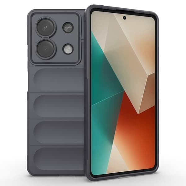 Blødt grebsformet Xiaomi Redmi Note 13 5G  cover - Mørkegrå Silver grey