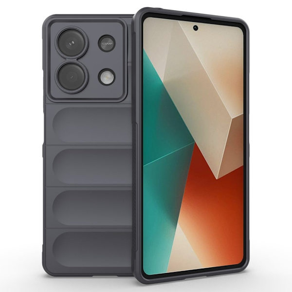 Deksel med mykt grep for Xiaomi Redmi Note 13 - Mørkegrå Silver grey