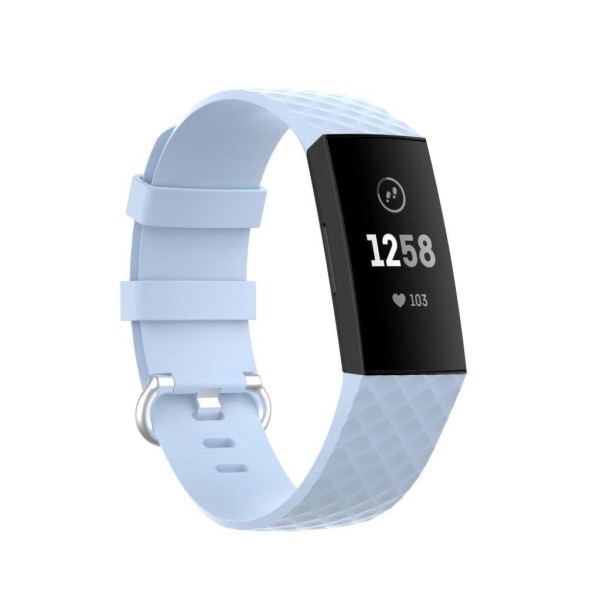 Fitbit Charge 3 / 4 hållbar klockarmband - baby blå Blå