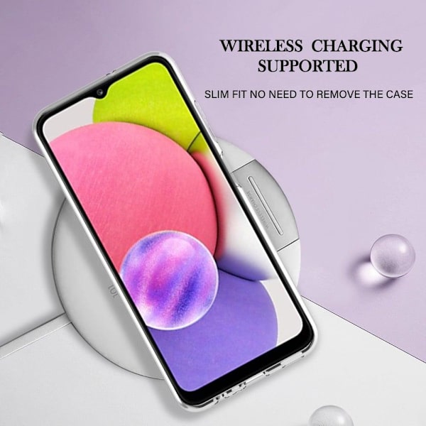 Marble Samsung Galaxy A03s Etui - Lilla Purple