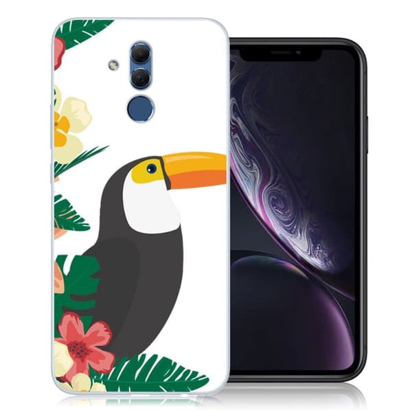 Huawei Mate 20 Lite beskyttelsesetui i silikone med mønster - Pengvin Multicolor