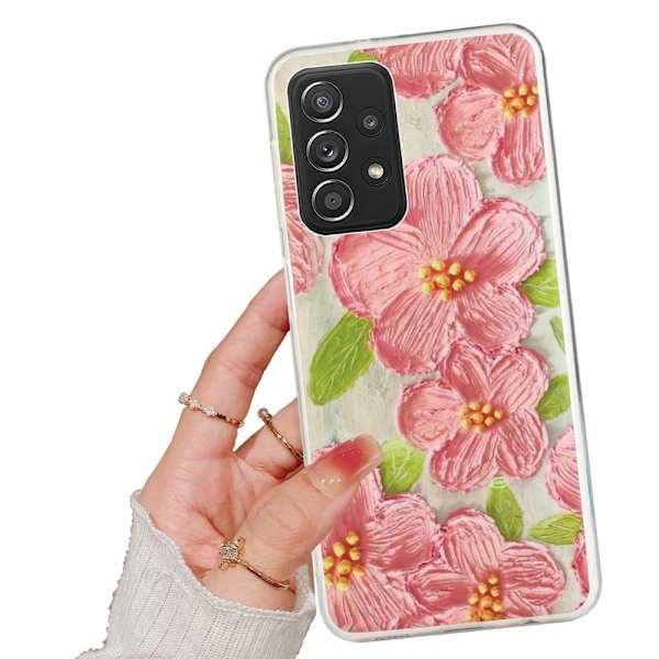 Deco Samsung Galaxy A33 5G Etui - Lyserøde Blomster Pink