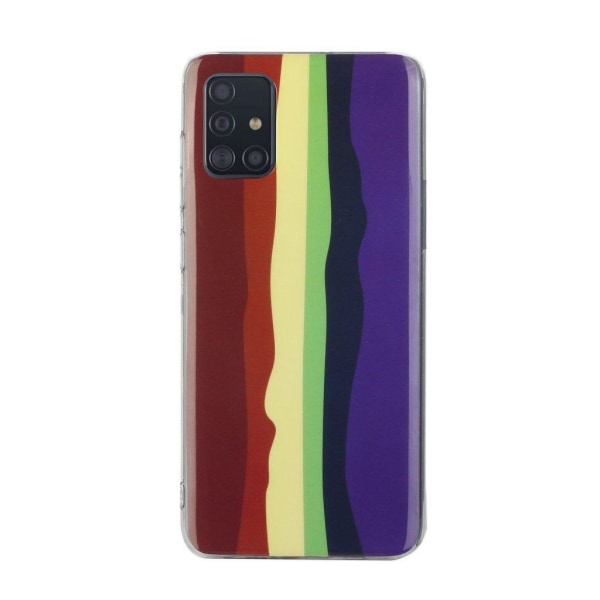 Deco Samsung Galaxy A51 kotelot - Ruskea Ja Violetti Multicolor