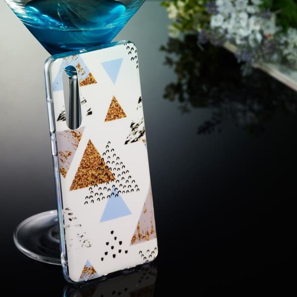 Huawei P30 Etui Med Marmormønster - Design L Multicolor