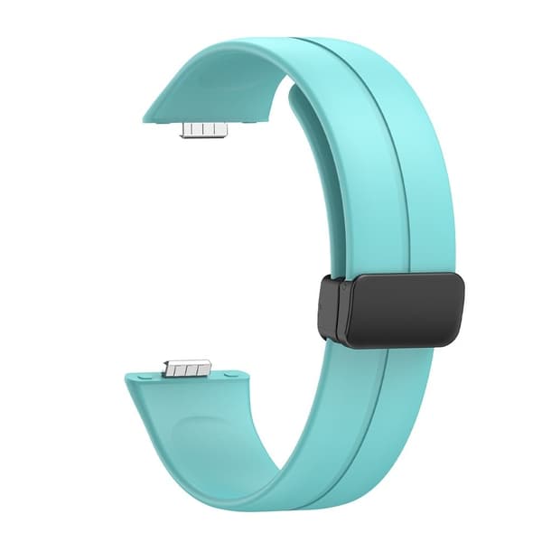 Huawei Watch Fit 3 Silikonerem Magnetisk foldespænde Urrem - Blågrøn Green