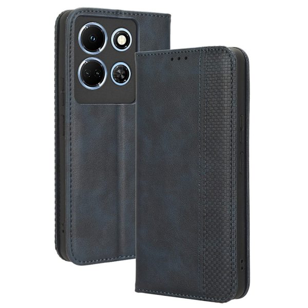 Bofink Vintage läder Infinix Note 30 fodral - Blå Blå