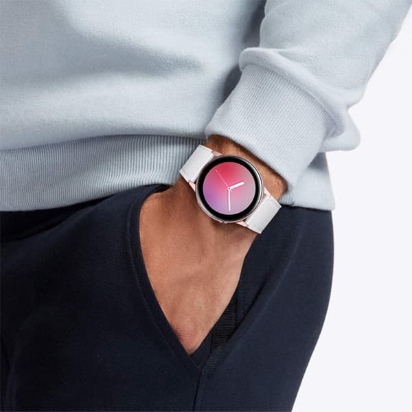 22 mm Samsung Gear S3 urrem i ægte læder - Hvid White