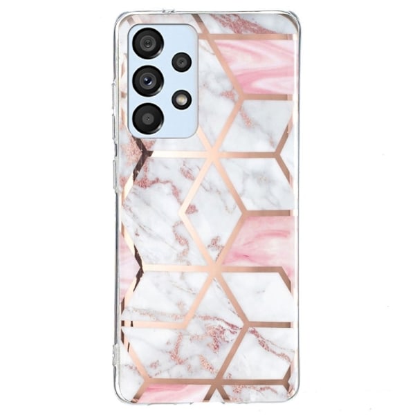 Marmormotiv Samsung Galaxy A33 5G skal - Rosa / Vit Marmor Rosa