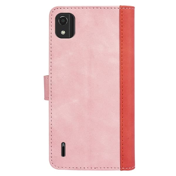 Tofarget lærdeksel for Nokia C2 2nd Edition - Rosa Pink