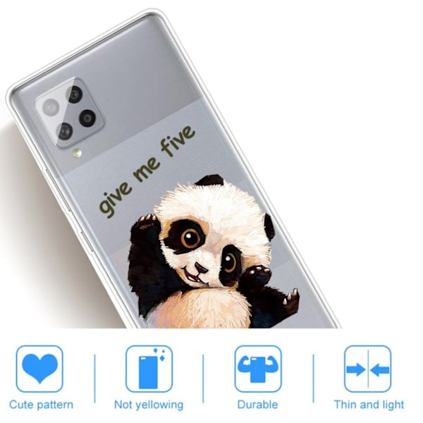 Deco Samsung Galaxy A42 5G etui - sød panda White